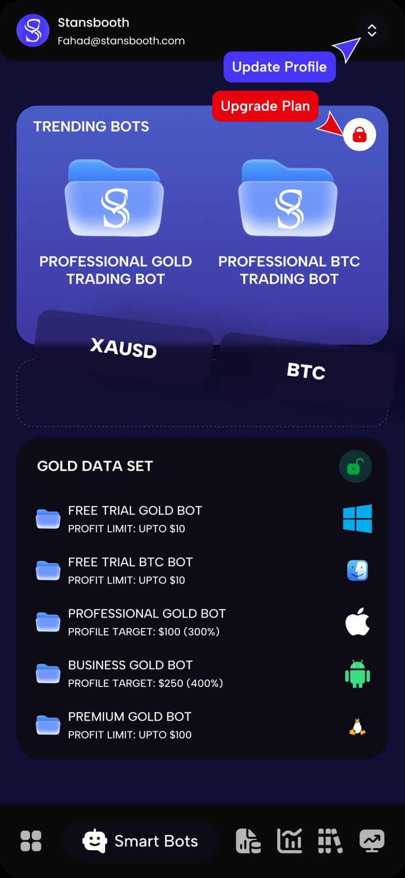 Stansbooth - AI Trading Platform